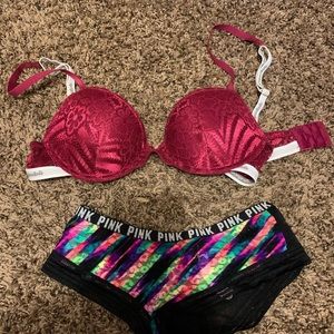 Aeropostale bra and pink vs panties